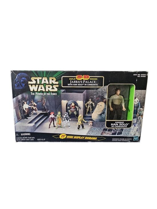 Hasbro Other - Star Wars Power of the Force 3-D Diorama Jabbas Palace with Han Solo Sealed 1998